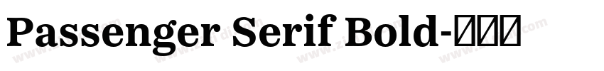Passenger Serif Bold字体转换